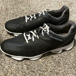 FJ HYPERFLEX SIZE 12 BLACK MENS GOLF SHOES PREOWNED NICE CONDITION